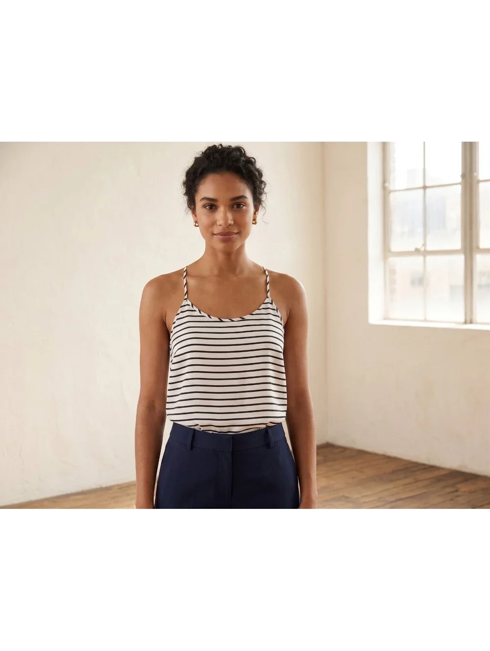 J.Crew Striped Racerback Camisole Tank Top (Size 8)
